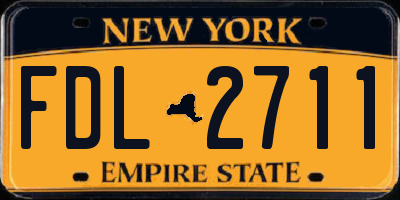 NY license plate FDL2711
