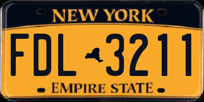 NY license plate FDL3211