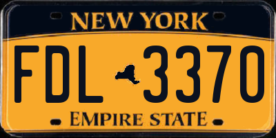 NY license plate FDL3370