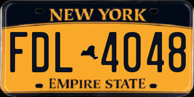 NY license plate FDL4048