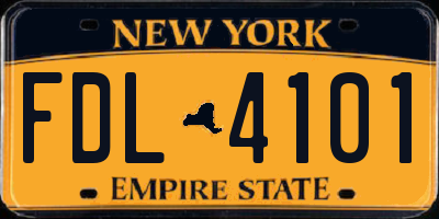 NY license plate FDL4101