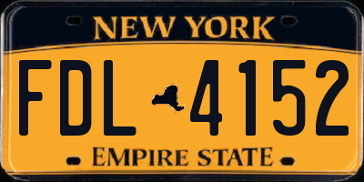 NY license plate FDL4152
