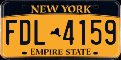 NY license plate FDL4159