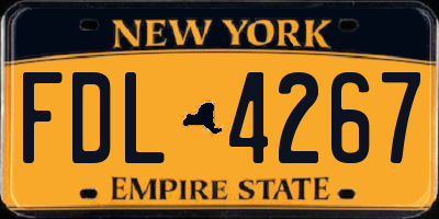 NY license plate FDL4267