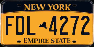 NY license plate FDL4272