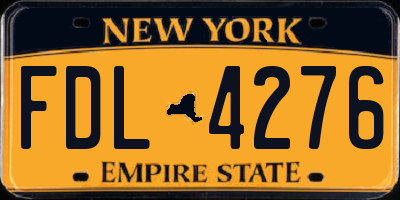 NY license plate FDL4276