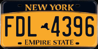 NY license plate FDL4396