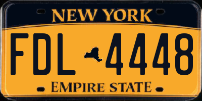 NY license plate FDL4448