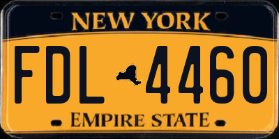 NY license plate FDL4460
