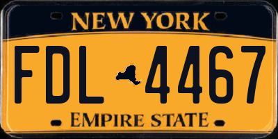 NY license plate FDL4467
