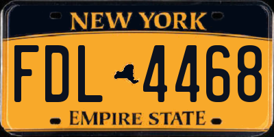 NY license plate FDL4468