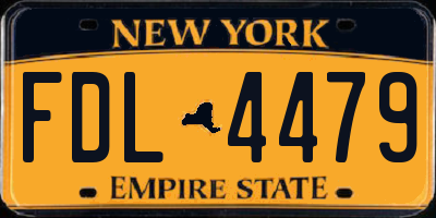 NY license plate FDL4479