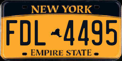 NY license plate FDL4495