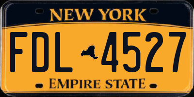 NY license plate FDL4527