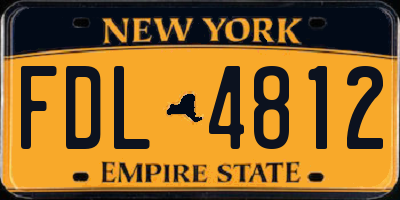 NY license plate FDL4812