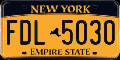 NY license plate FDL5030