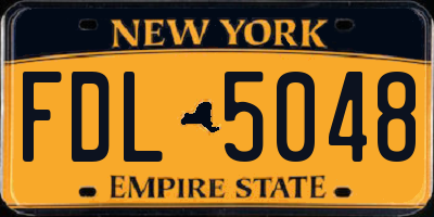 NY license plate FDL5048