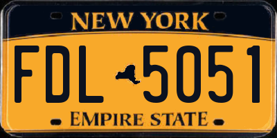 NY license plate FDL5051