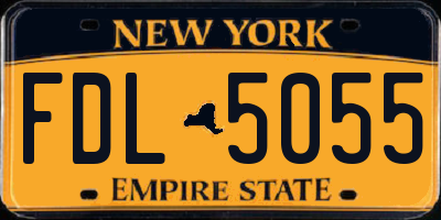 NY license plate FDL5055