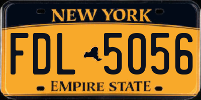 NY license plate FDL5056