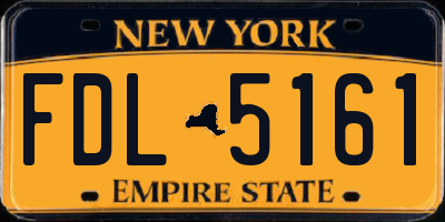 NY license plate FDL5161