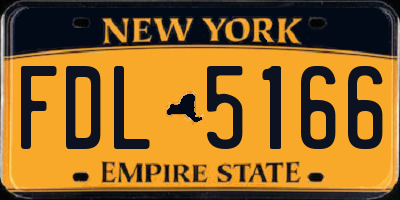 NY license plate FDL5166
