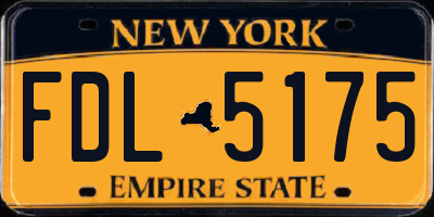 NY license plate FDL5175