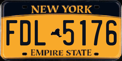 NY license plate FDL5176