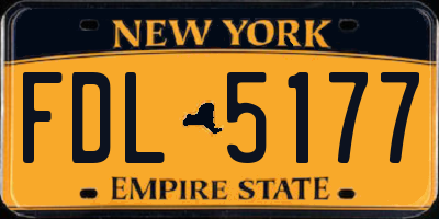 NY license plate FDL5177
