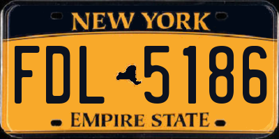 NY license plate FDL5186