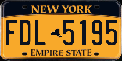 NY license plate FDL5195