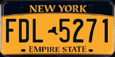 NY license plate FDL5271