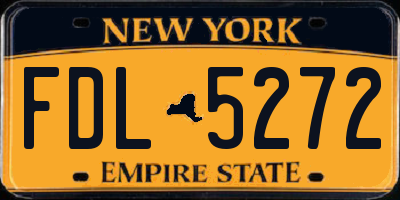NY license plate FDL5272