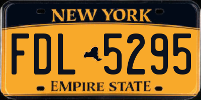 NY license plate FDL5295