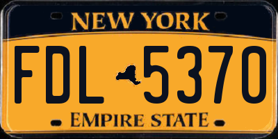 NY license plate FDL5370