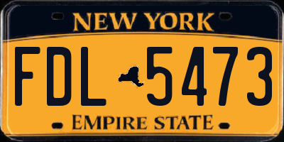 NY license plate FDL5473