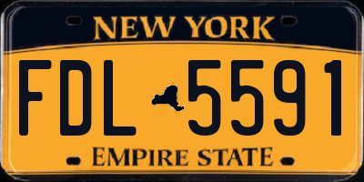 NY license plate FDL5591