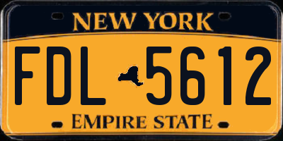 NY license plate FDL5612