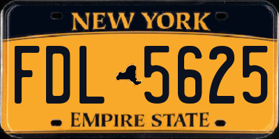 NY license plate FDL5625