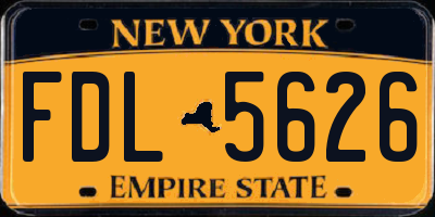NY license plate FDL5626