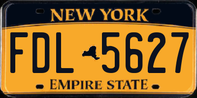 NY license plate FDL5627