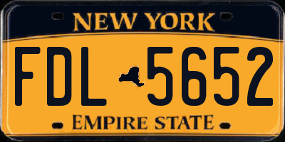 NY license plate FDL5652