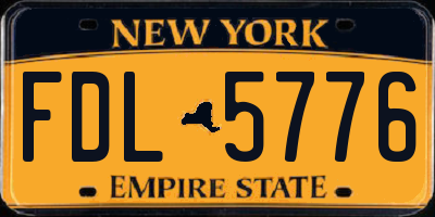 NY license plate FDL5776