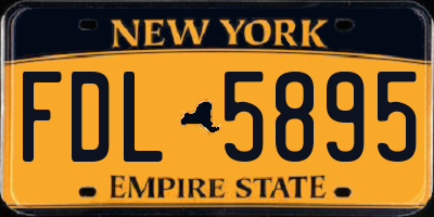 NY license plate FDL5895