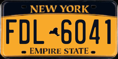NY license plate FDL6041