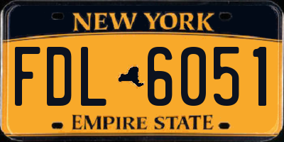 NY license plate FDL6051