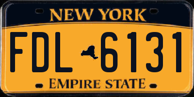NY license plate FDL6131