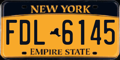 NY license plate FDL6145