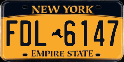 NY license plate FDL6147
