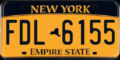 NY license plate FDL6155